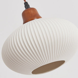 Suspension Vintage en Céramique - Lampe en Céramique Blanche Nordique pour Éclairage de Salle à Manger