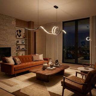 LED Pendant Light – Modern Pendant Lamp with Adjustable LED Lighting & Sculptural Silhouette