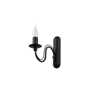Black Wall Sconce – Modern Candle Holder with Warm Ambient Glow & Cozy Living Room Light