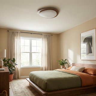 Natural Ceiling Light – Modern Wood Finish Lighting With Soft LED Glow