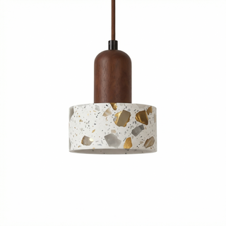 LED Pendant Light – Modern Pendant Lamp with Travertine Stone Shade | Warm Ambient Lighting