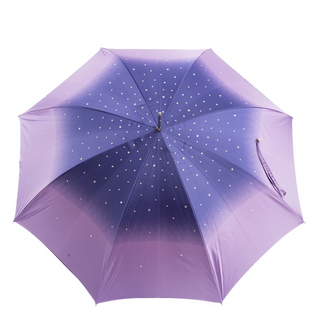 Swarovski purple gem handmade Italian double cloth umbrella detail