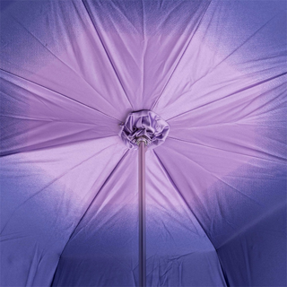 Swarovski purple gem handmade Italian double cloth umbrella open