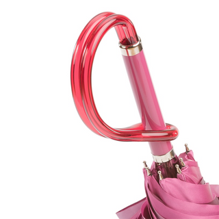 Luxury pink Swarovski handmade Italian double cloth umbrella canopy