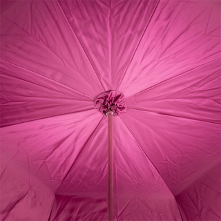 Luxury pink Swarovski handmade Italian double cloth umbrella open