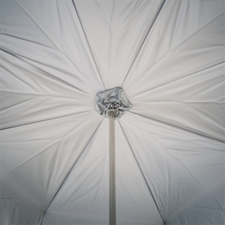 Swarovski crystal grey handmade Italian double cloth umbrella open