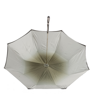 Black crystal Swarovski handmade Italian double cloth umbrella open