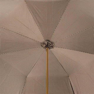 Enameled brass luxury handmade Italian double cloth umbrella open