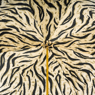 Tiger striped luxury Italian women's umbrella top view