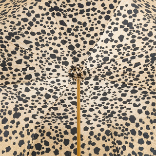 Enameled brass black panther handmade Italian umbrella open canopy