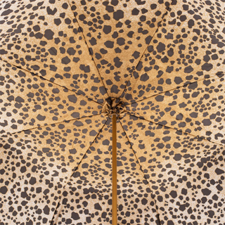 Brown speckled luxury Italian women's umbrella top view