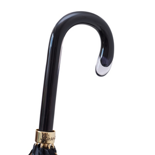 Brown zebra print luxury Italian women's umbrella canopy detail
