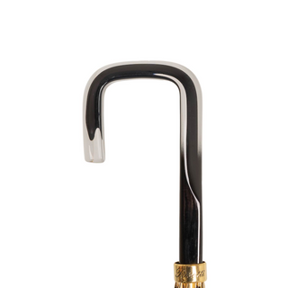 Red zebra print acetate handle luxury women's umbrella canopy detail