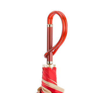Luxury red handmade Italian double cloth acetate umbrella canopy