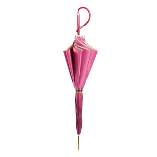 Fuchsia dahlia double cloth polyester manual umbrella close-up