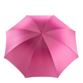 Fuchsia dahlia double cloth manual women's umbrella top view