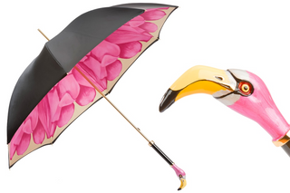 Enameled brass handmade Italian double cloth manual stylish umbrella front