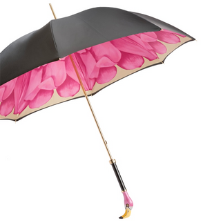 Enameled brass handmade Italian double cloth manual stylish umbrella side