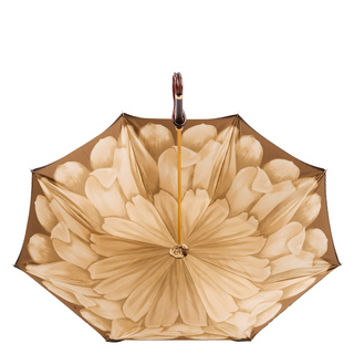 Manual double cloth Italian polyester acetate handle umbrella top view