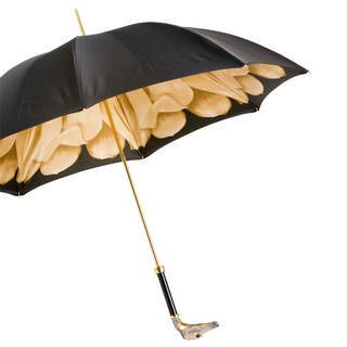Greyhound handmade Italian enameled brass manual luxury umbrella side