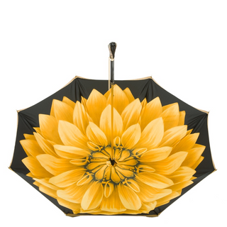 Luxury gold Swarovski double cloth Italian women's umbrella full view