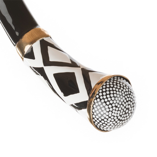 Manual geometric pattern enameled brass umbrella canopy detail