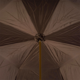 Striped handmade Italian luxury Swarovski wooden handle umbrella open canopy