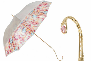 Romantic flower double cloth brass handle gift box umbrella front