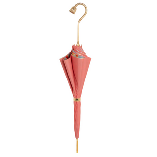 Jeweled brass manual floral handmade Italian umbrella close-up