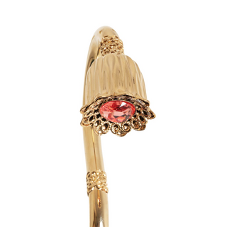 Jeweled brass manual floral handmade Italian umbrella canopy detail