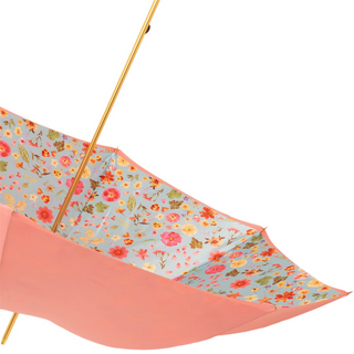 Jeweled brass manual floral handmade Italian umbrella detail