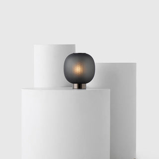 Ball table lamp close-up — elegant minimalist detail