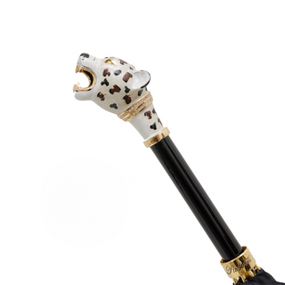 Enameled brass handmade Italian double cloth manual umbrella canopy