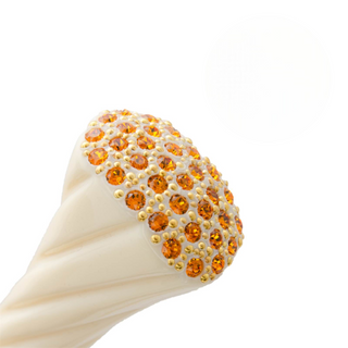 Luxury vintage handmade Italian Swarovski crystal umbrella open