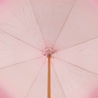 Pink ombre acetate handle handmade Italian polyester umbrella open canopy