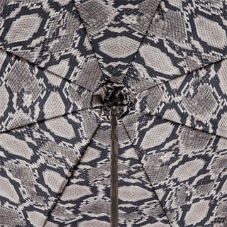 Luxury python leather handle Italian women's umbrella open canopy