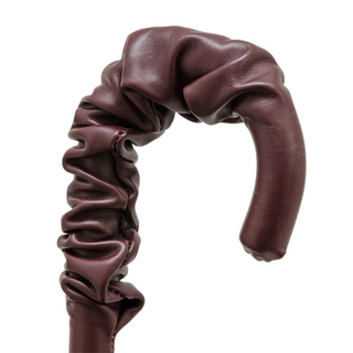 Luxury python leather handle Italian women's umbrella canopy detail