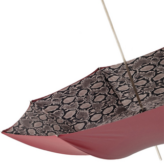 Luxury python leather handle Italian women's umbrella top view