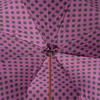 Black jeweled brass handle handmade Italian umbrella open canopy