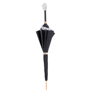 Enameled brass dots handmade Italian manual umbrella close-up