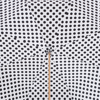 Enameled brass dots handmade Italian manual umbrella open canopy