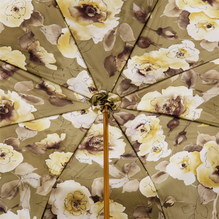 Khaki floral glitter handmade Italian manual acetate umbrella top