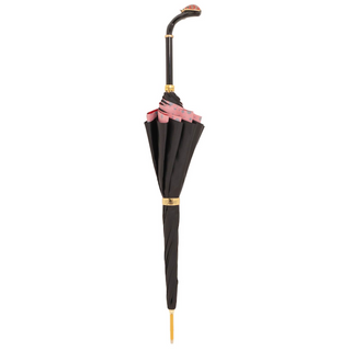 Ladybug handmade Italian luxury enameled brass umbrella close-up
