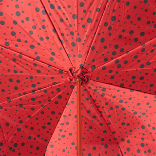 Ladybug handmade Italian luxury enameled brass umbrella open canopy