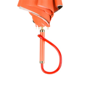 Orange flowers handmade Italian umbrella open canopy