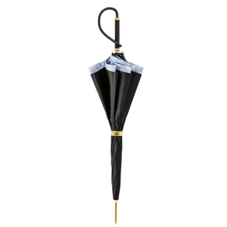 Stylish women's handmade Italian polyester canopy umbrella close-up