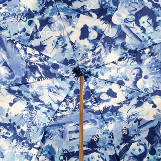 Stylish women's handmade Italian polyester canopy umbrella open canopy