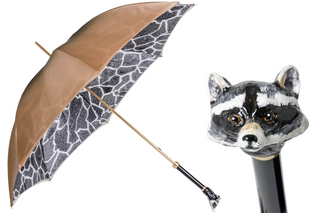 Manual handmade Italian classic enameled brass polyester umbrella front