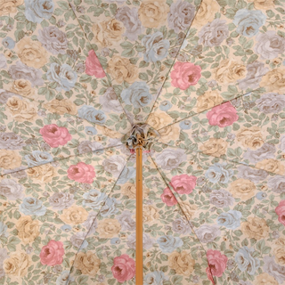 Double cloth romantic handmade Italian jeweled brass umbrella open