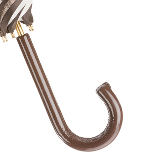 Bridles print leather handle manual handmade Italian umbrella top view